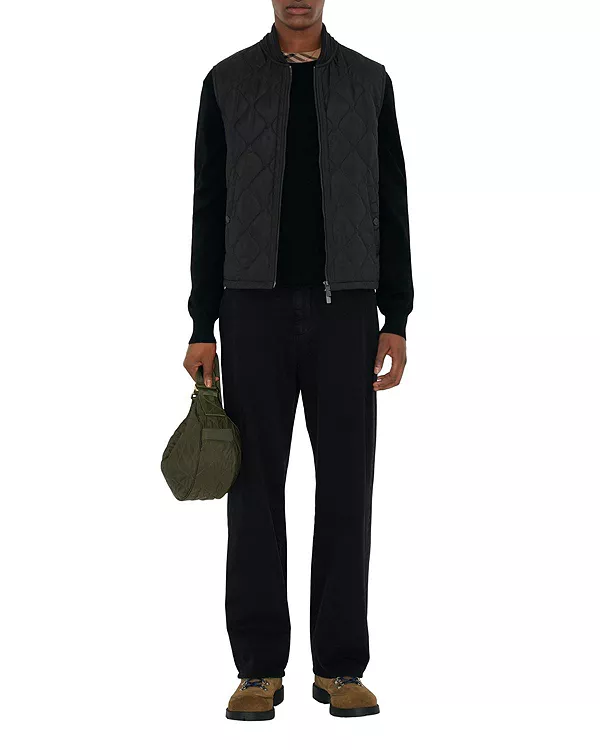 Стеганый нейлоновый жилет Burberry, черный
Стеганый нейлоновый жилет Burberry, черный