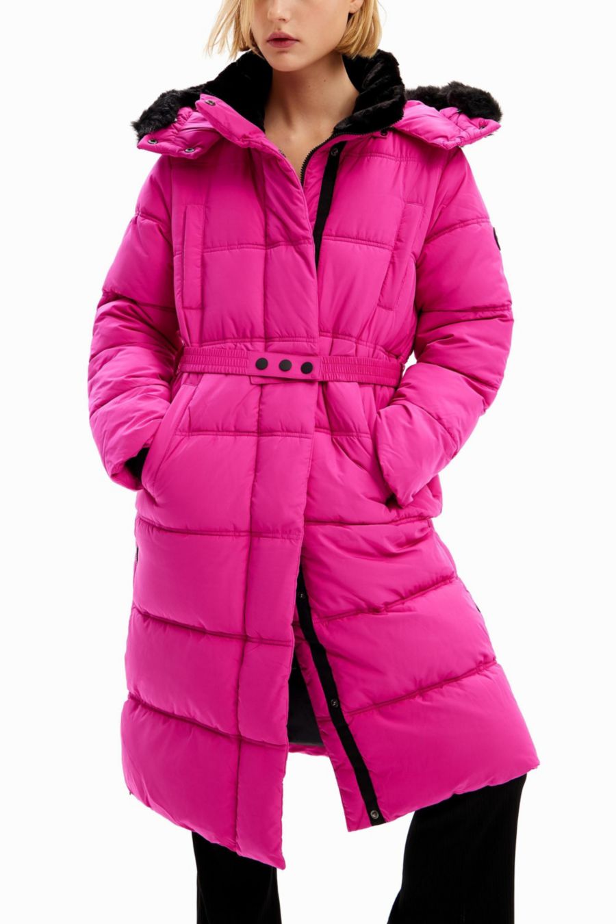 Женское стеганое пальто с поясом Desigual, Pink
Женское стеганое пальто с поясом Desigual, Pink