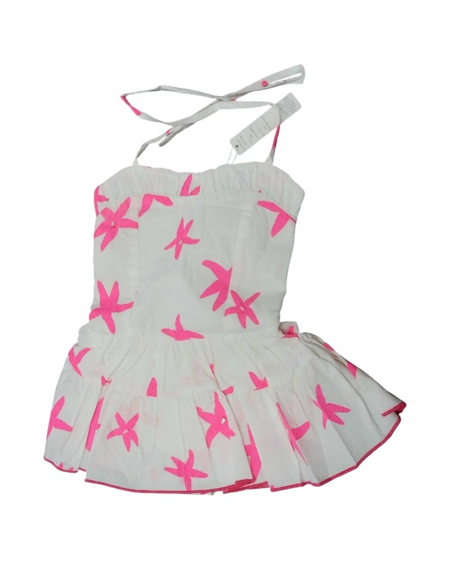 WOVENPLAY Детский комбинезон с юбкой, белый, с розовыми звездочками и розовой окантовкой
WOVENPLAY Детский комбинезон с юбкой, белый, с розовыми звездочками и розовой окантовкой