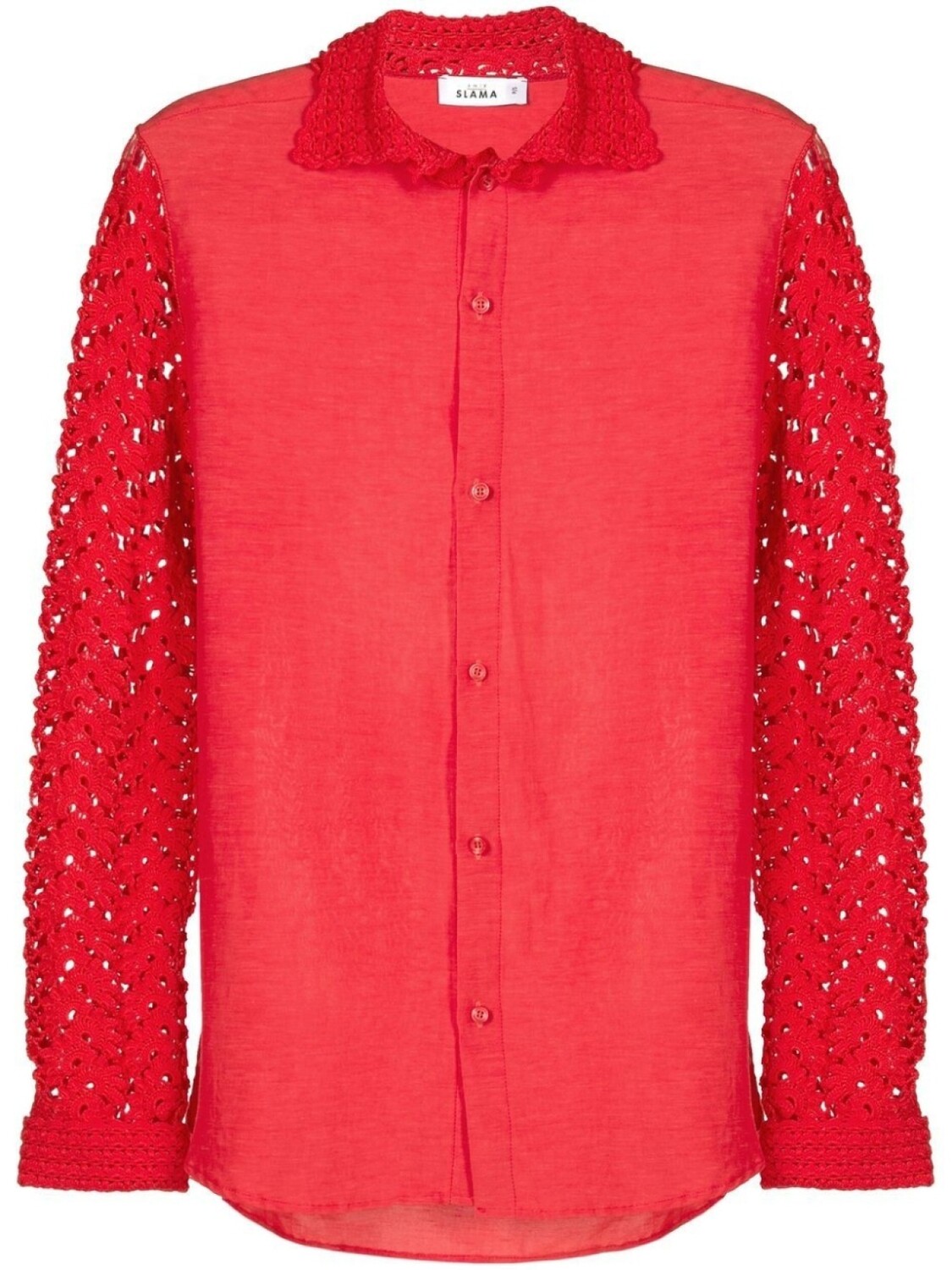 Amir Slama рубашка с цветочным кружевом, красный 
Amir Slama рубашка с цветочным кружевом, красный