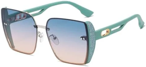 Поляризованные солнцезащитные очки 2027 года для женщин, оправа без оправы, ретро-очки, защита от УФ-излучения, женские солнцезащитные очки для улицы MTZJH, Green
Поляризованные солнцезащитные очки 2027 года для женщин, оправа без оправы, ретро-очки, защита от УФ-излучения, женские солнцезащитные очки для улицы MTZJH, Green