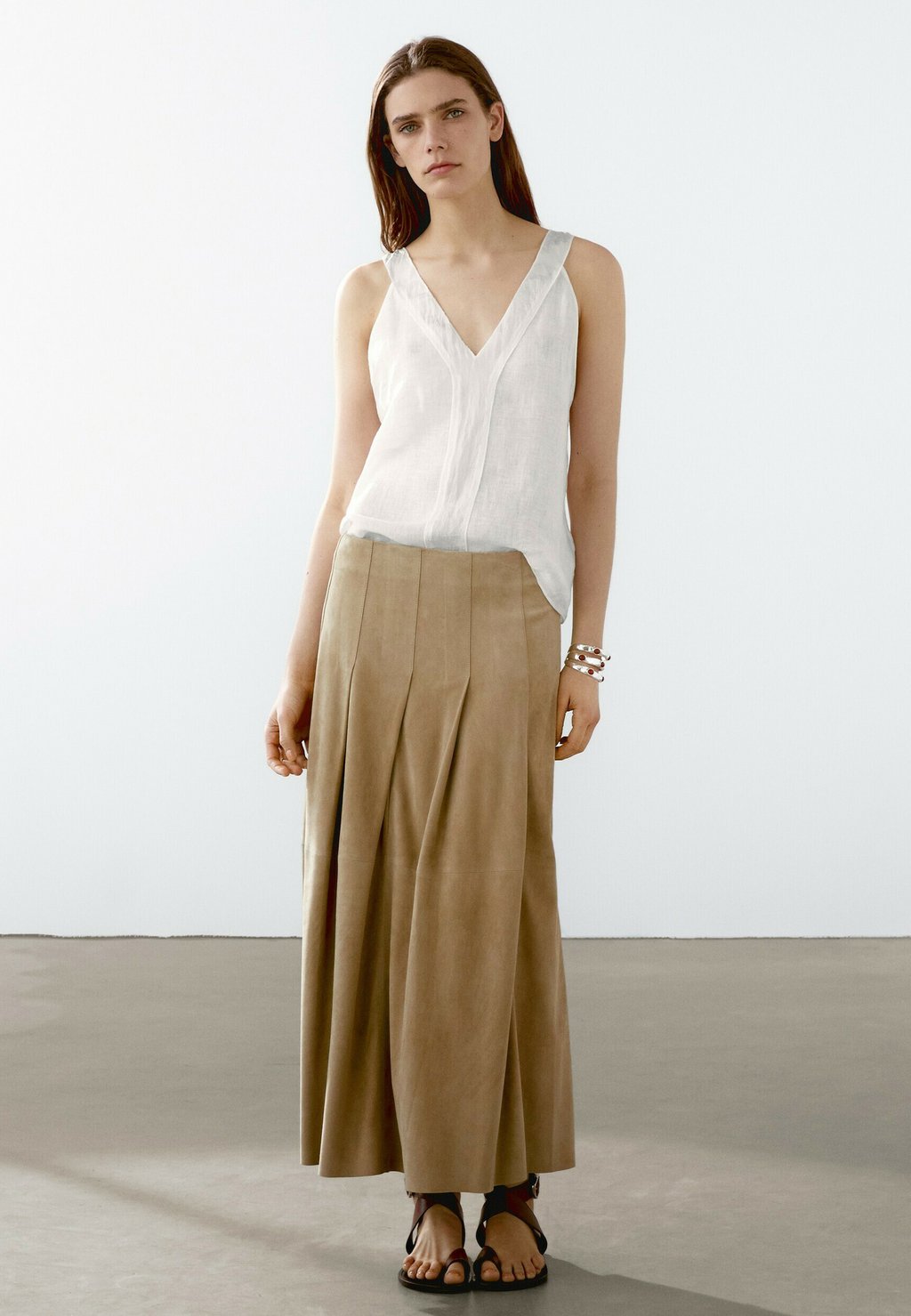 Топ Massimo Dutti, белый 
Топ Massimo Dutti, белый