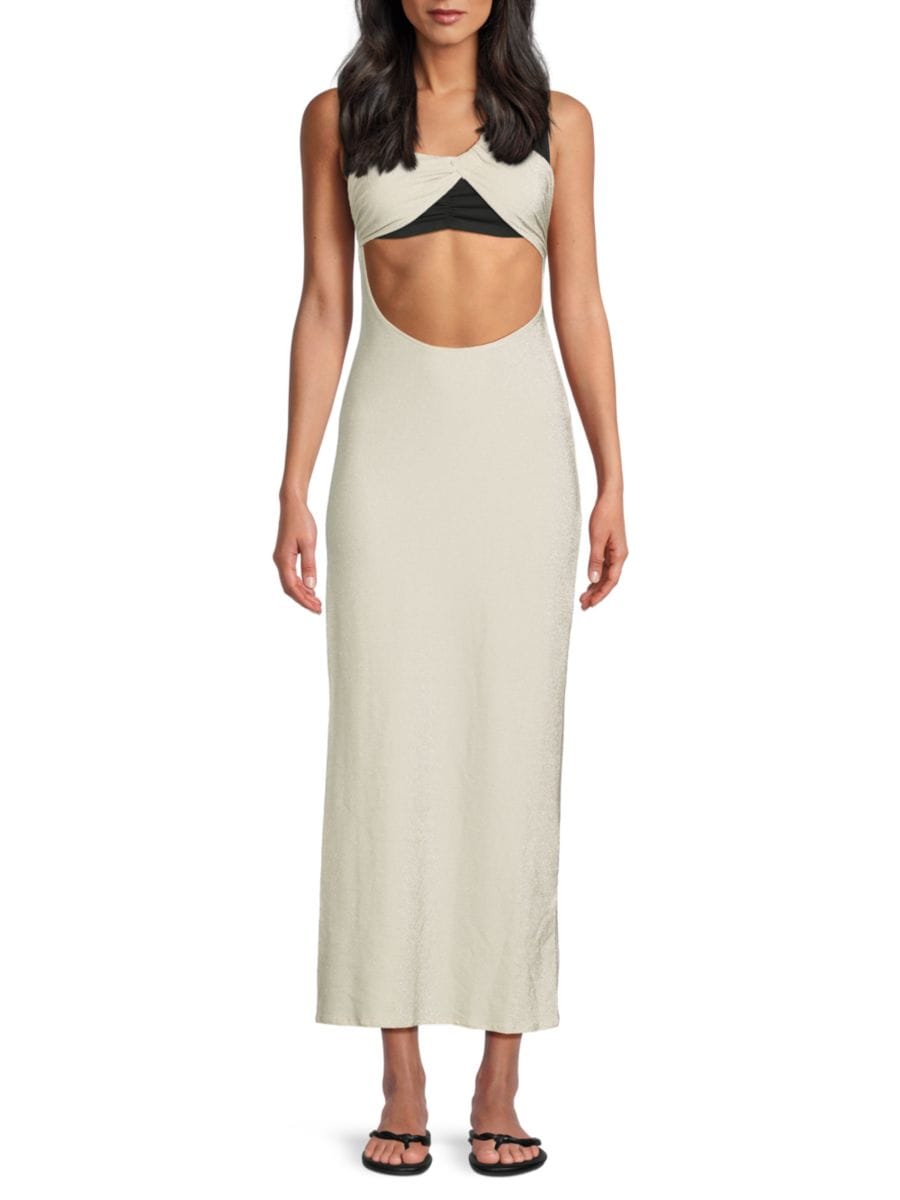 Асимметричное прикрывающее платье макси WeWoreWhat, белый
Асимметричное прикрывающее платье макси WeWoreWhat, белый