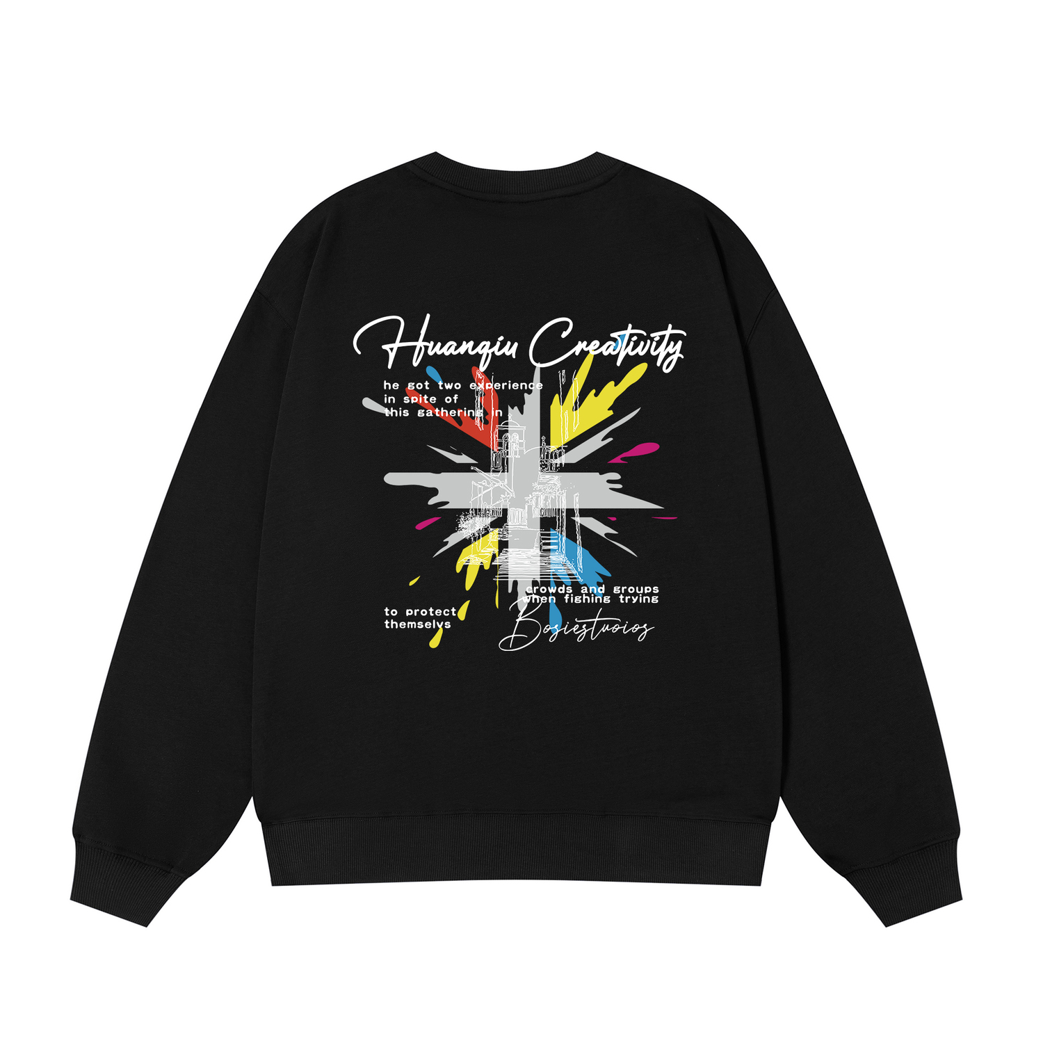 Свитшот с круглым вырезом Unisex HUANQIU, черный (fleece-lined)
Свитшот с круглым вырезом Unisex HUANQIU, черный (fleece-lined)