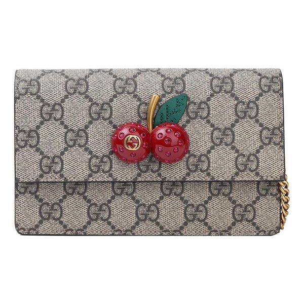 Сумка canvas chains shoulderbag mini khaki Gucci, хаки 
Сумка canvas chains shoulderbag mini khaki Gucci, хаки