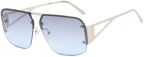 Ретро-солнцезащитные очки для женщин, винтажная металлическая оправа; мужские солнцезащитные очки с прозрачными линзами и защитой от УФ-излучения UV400 MTZJH, Silver Grey Blue
Ретро-солнцезащитные очки для женщин, винтажная металлическая оправа; мужские солнцезащитные очки с прозрачными линзами и защитой от УФ-излучения UV400 MTZJH, Silver Grey Blue