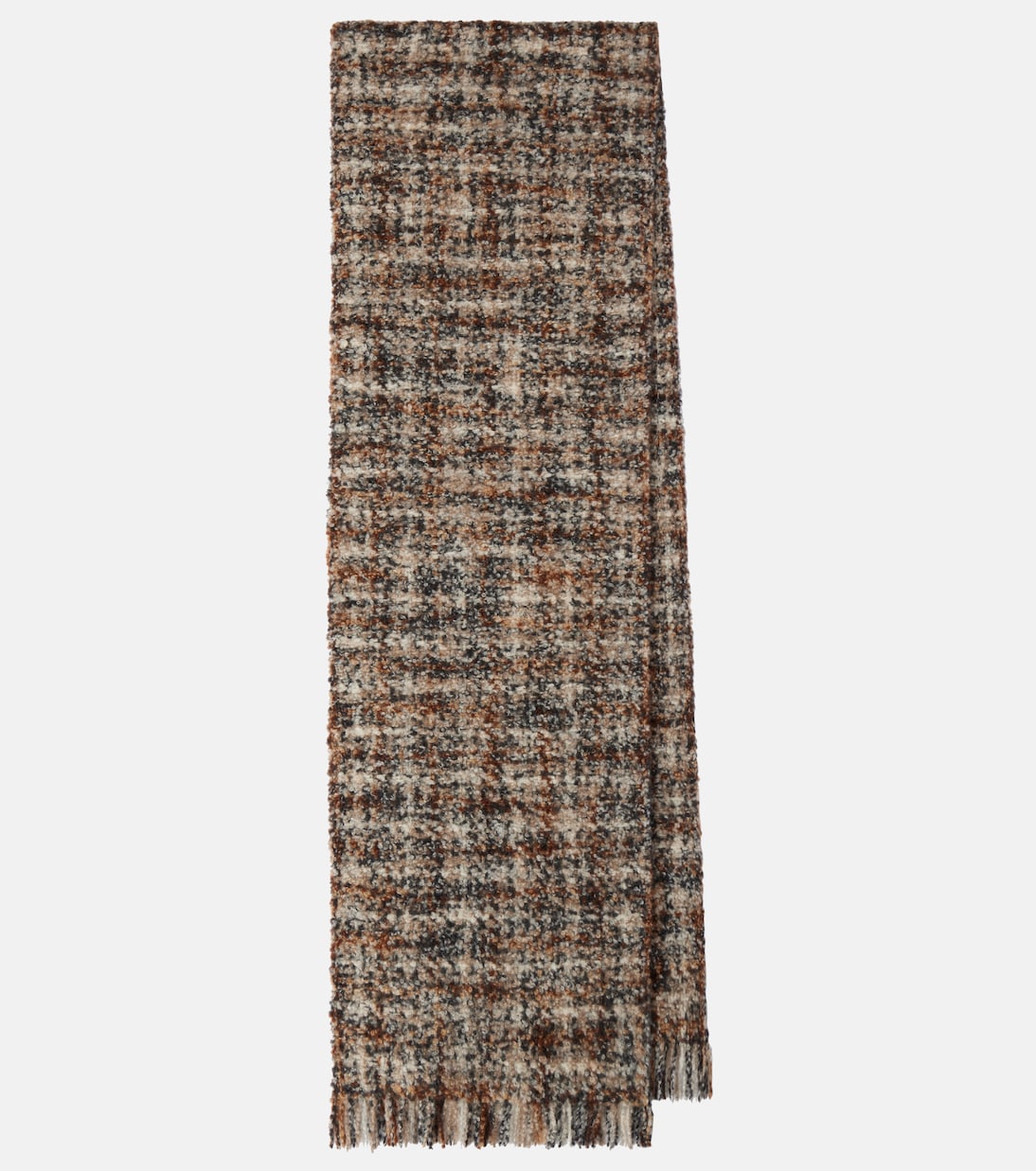 Шарф из кашемира и шелка с эффектом букле Polip Loro Piana, Cigar Brown/Antracit
Шарф из кашемира и шелка с эффектом букле Polip Loro Piana, Cigar Brown/Antracit