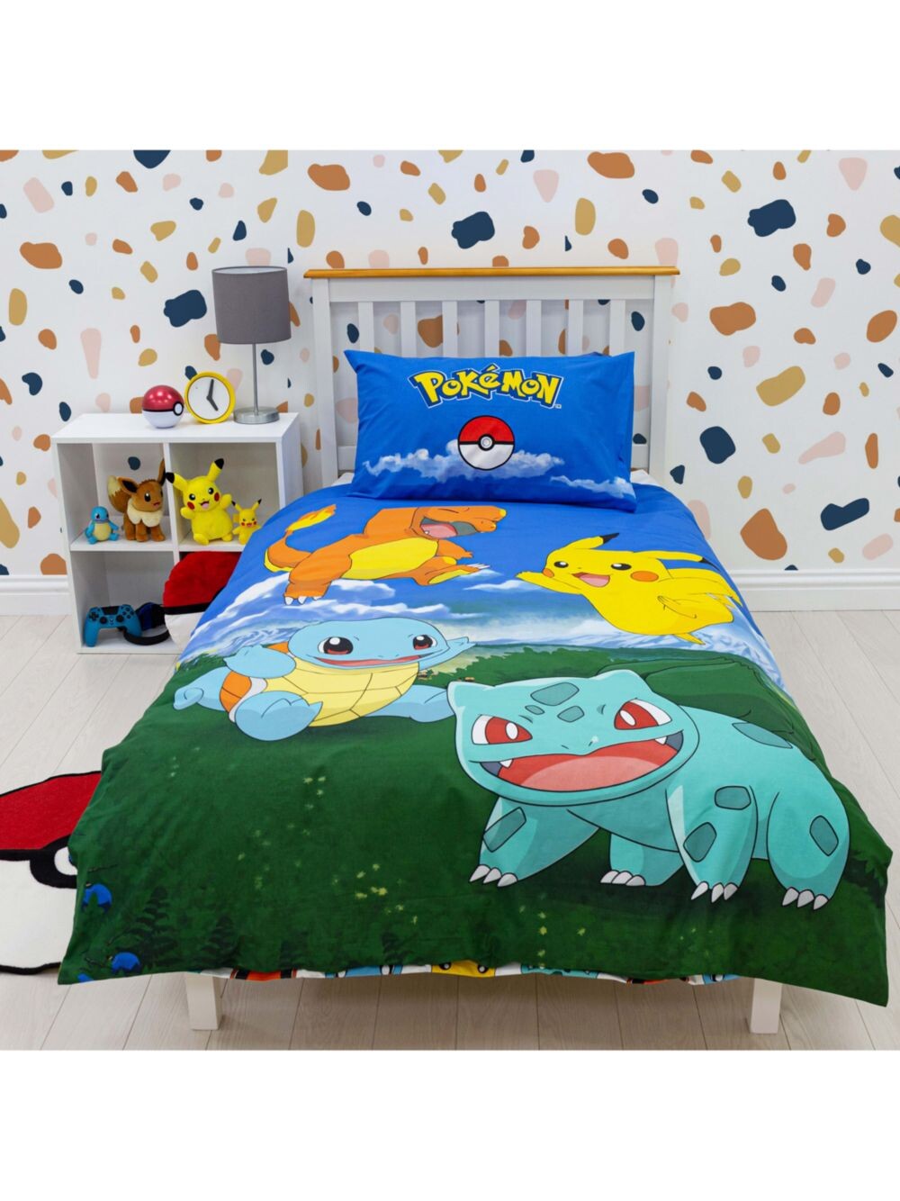 Двусторонний комплект пододеяльников и наволочек Pokémon, одинарный, разноцветный
Двусторонний комплект пододеяльников и наволочек Pokémon, одинарный, разноцветный