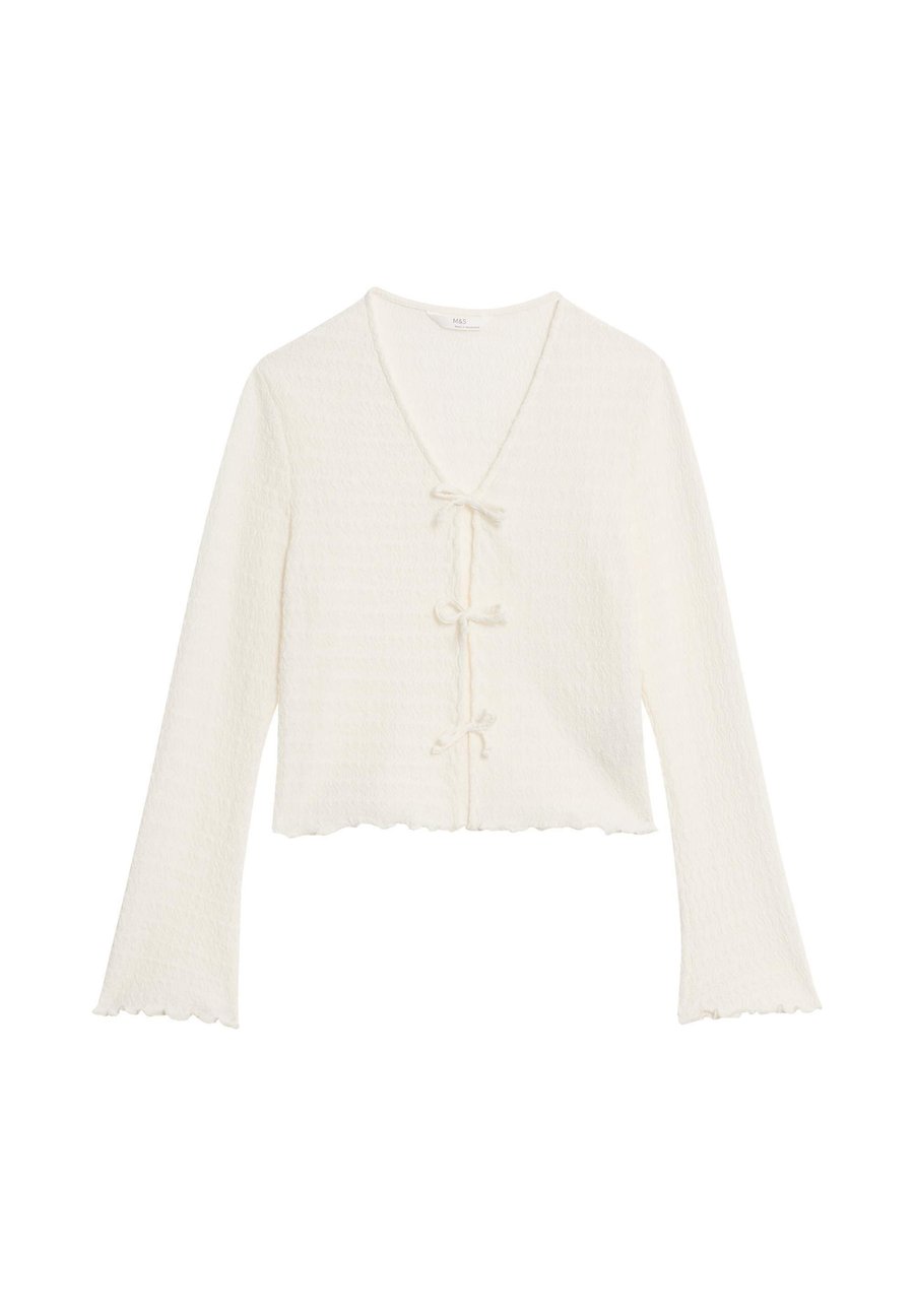 Кардиган Marks & Spencer TEXTURED TIE, Ecru/White
Кардиган Marks & Spencer TEXTURED TIE, Ecru/White