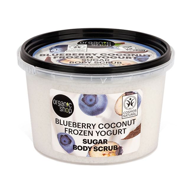 Черничный кокос замороженный йогурт сахарный скраб для тела Organic Shop, 250 мл
Черничный кокос замороженный йогурт сахарный скраб для тела Organic Shop, 250 мл