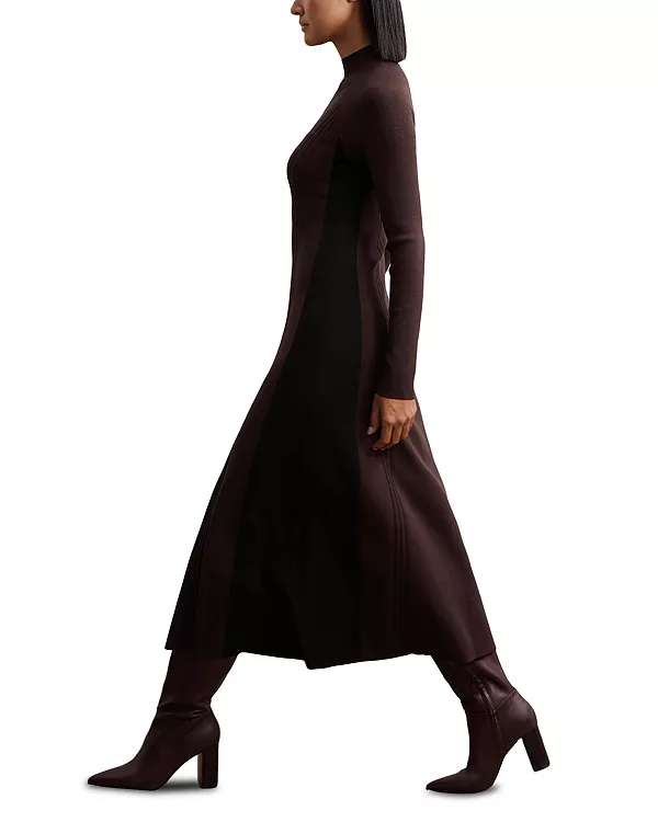 Вязаное миди-платье Zaya с контрастными вставками Reiss, фиолетовый
Вязаное миди-платье Zaya с контрастными вставками Reiss, фиолетовый