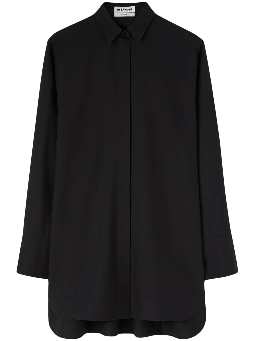 Шелковая рубашка Tuesday P.M JIL SANDER, черный 
Шелковая рубашка Tuesday P.M JIL SANDER, черный