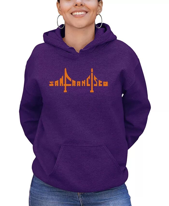 Женская толстовка с капюшоном и надписью «San Francisco Bridge» LA Pop Art, фиолетовый
Женская толстовка с капюшоном и надписью «San Francisco Bridge» LA Pop Art, фиолетовый