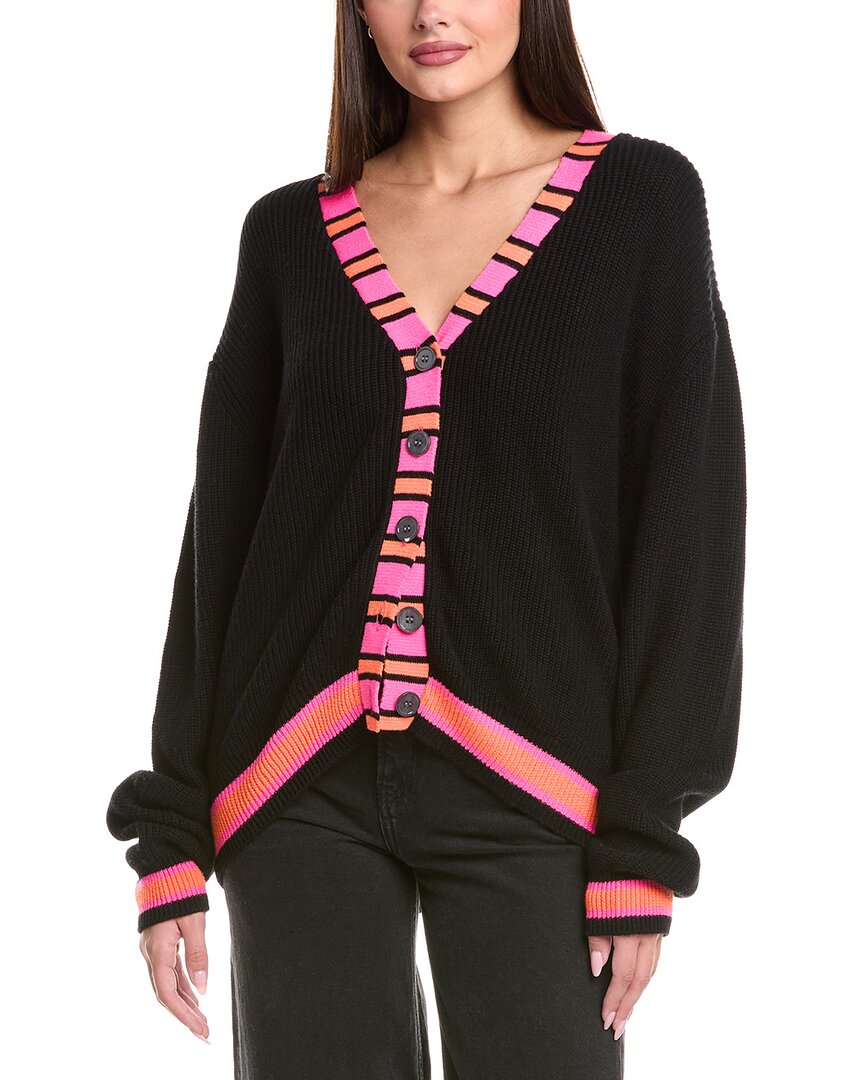 WISPR Кардиган из смесового шелка с планкой в полоску, черный
WISPR Кардиган из смесового шелка с планкой в полоску, черный