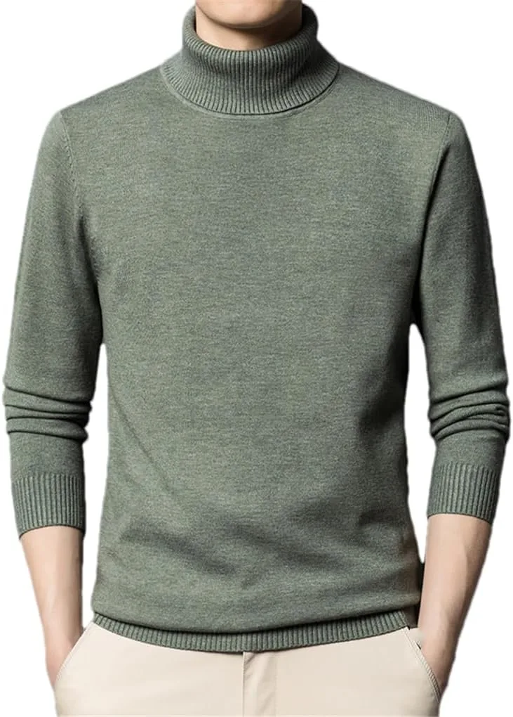 Мужской водолазный свитер для осени и зимы, однотонный, теплый
Мужской водолазный свитер для осени и зимы, однотонный, теплый