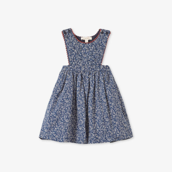 Платье из хлопка Colima с цветочным принтом и вышивкой на возраст 12-24 месяца Caramel, синий 
Платье из хлопка Colima с цветочным принтом и вышивкой на возраст 12-24 месяца Caramel, синий