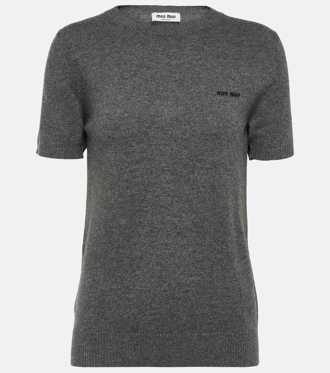 Кашемировый свитер с логотипом Miu Miu, Ardesia
Кашемировый свитер с логотипом Miu Miu, Ardesia