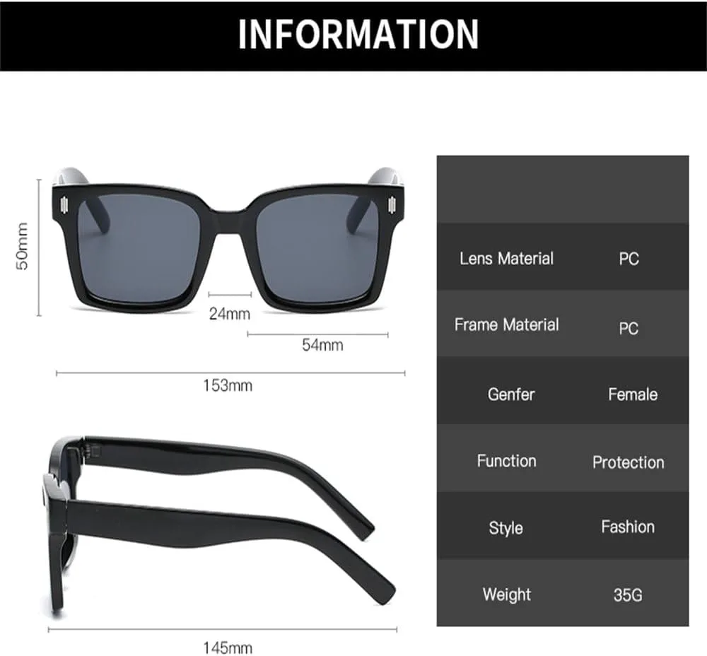 Ретро солнцезащитные очки с черными линзами для женщин, модные прямоугольные очки для мужчин, для активного отдыха, защита от УФ-излучения UV400 KTUCN, Black
Ретро солнцезащитные очки с черными линзами для женщин, модные прямоугольные очки для мужчин, для активного отдыха, защита от УФ-излучения UV400 KTUCN, Black