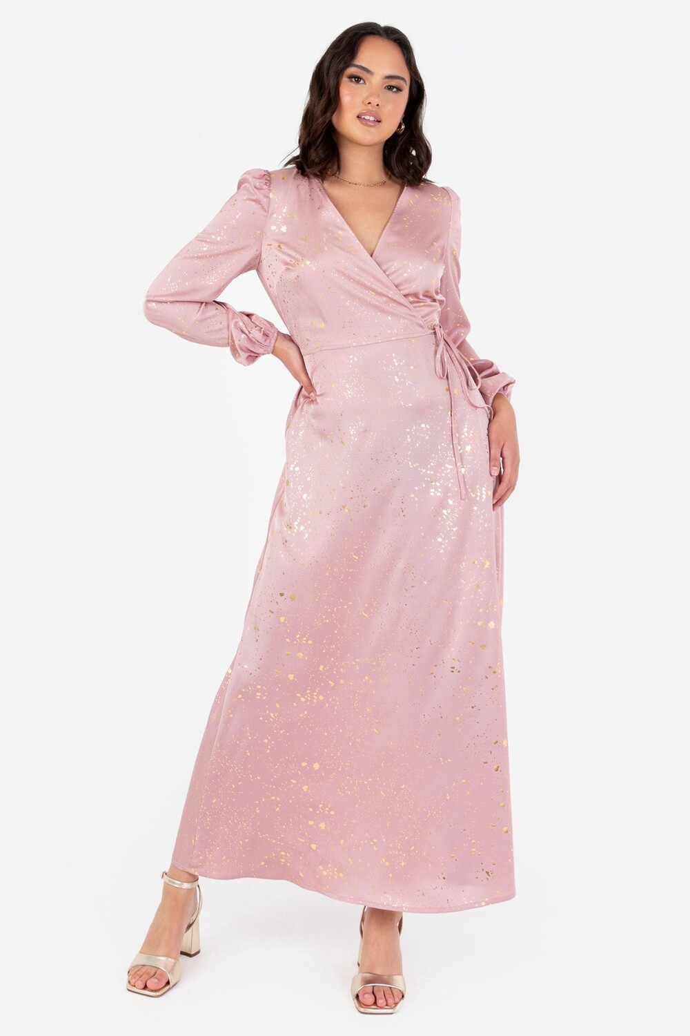 Платье мидакси с запахом спереди и длинными рукавами Lovedrobe, розовый
Платье мидакси с запахом спереди и длинными рукавами Lovedrobe, розовый