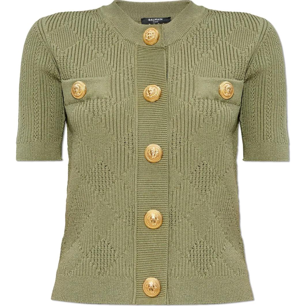 Кардиган с коротким рукавом и пуговицами BALMAIN, зеленый
Кардиган с коротким рукавом и пуговицами BALMAIN, зеленый