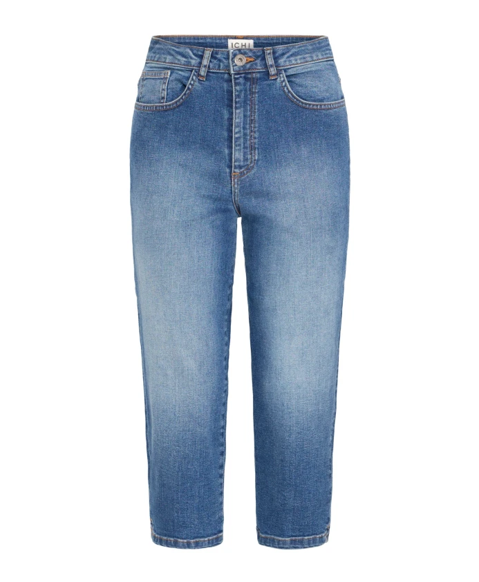Укороченные брюки с высокой талией, выцветшие, синего цвета. Ichi, синий
Укороченные брюки с высокой талией, выцветшие, синего цвета. Ichi, синий