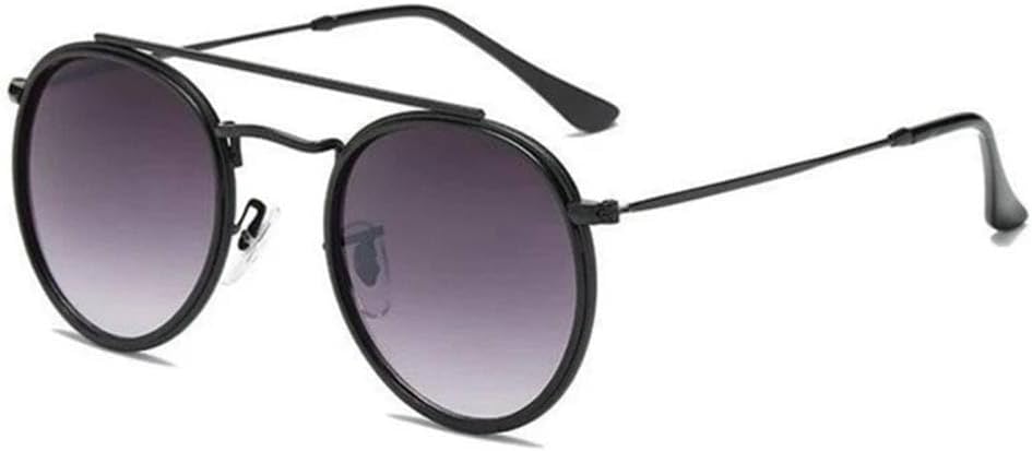 Ретро круглые металлические солнцезащитные очки для мужчин и женщин в стиле стимпанк, металлическая оправа, модные очки с защитой от УФ-излучения UV400 TYUVIVO, Black Doublegrey
Ретро круглые металлические солнцезащитные очки для мужчин и женщин в стиле стимпанк, металлическая оправа, модные очки с защитой от УФ-излучения UV400 TYUVIVO, Black Doublegrey