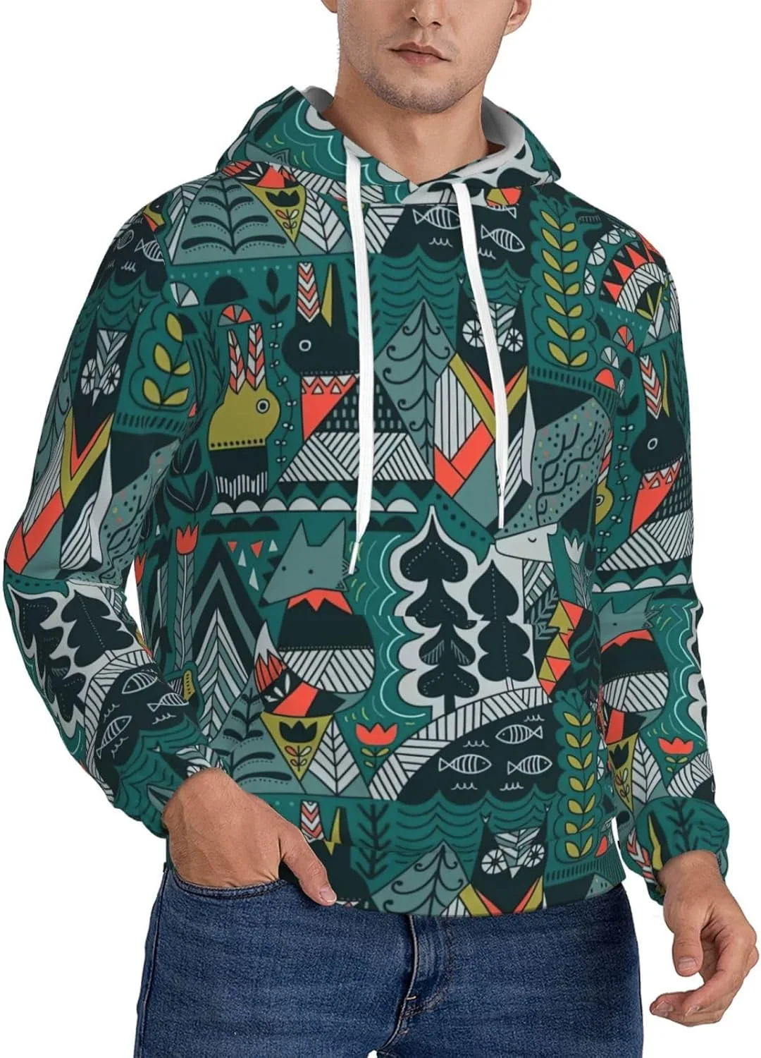 Мужская флисовая толстовка с капюшоном Large, мягкая и теплая, с карманом, модный зеленый принт с животными SamLng
Мужская флисовая толстовка с капюшоном Large, мягкая и теплая, с карманом, модный зеленый принт с животными SamLng
