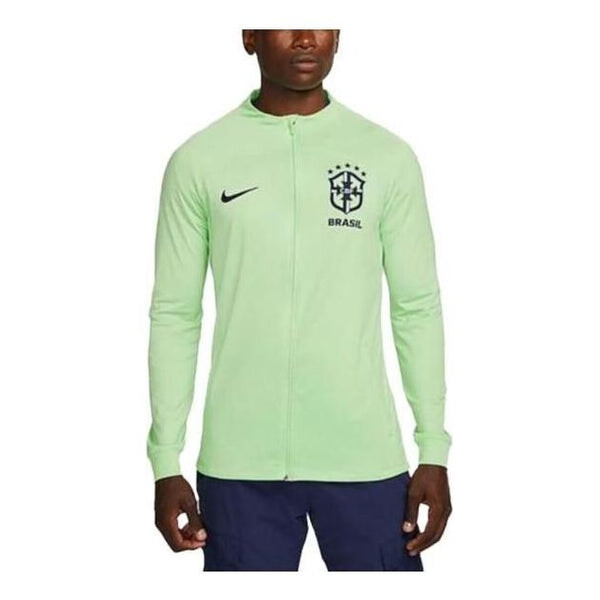 Куртка brazil strike dri fit knit soccer track jacket Nike, зеленый 
Куртка brazil strike dri fit knit soccer track jacket Nike, зеленый