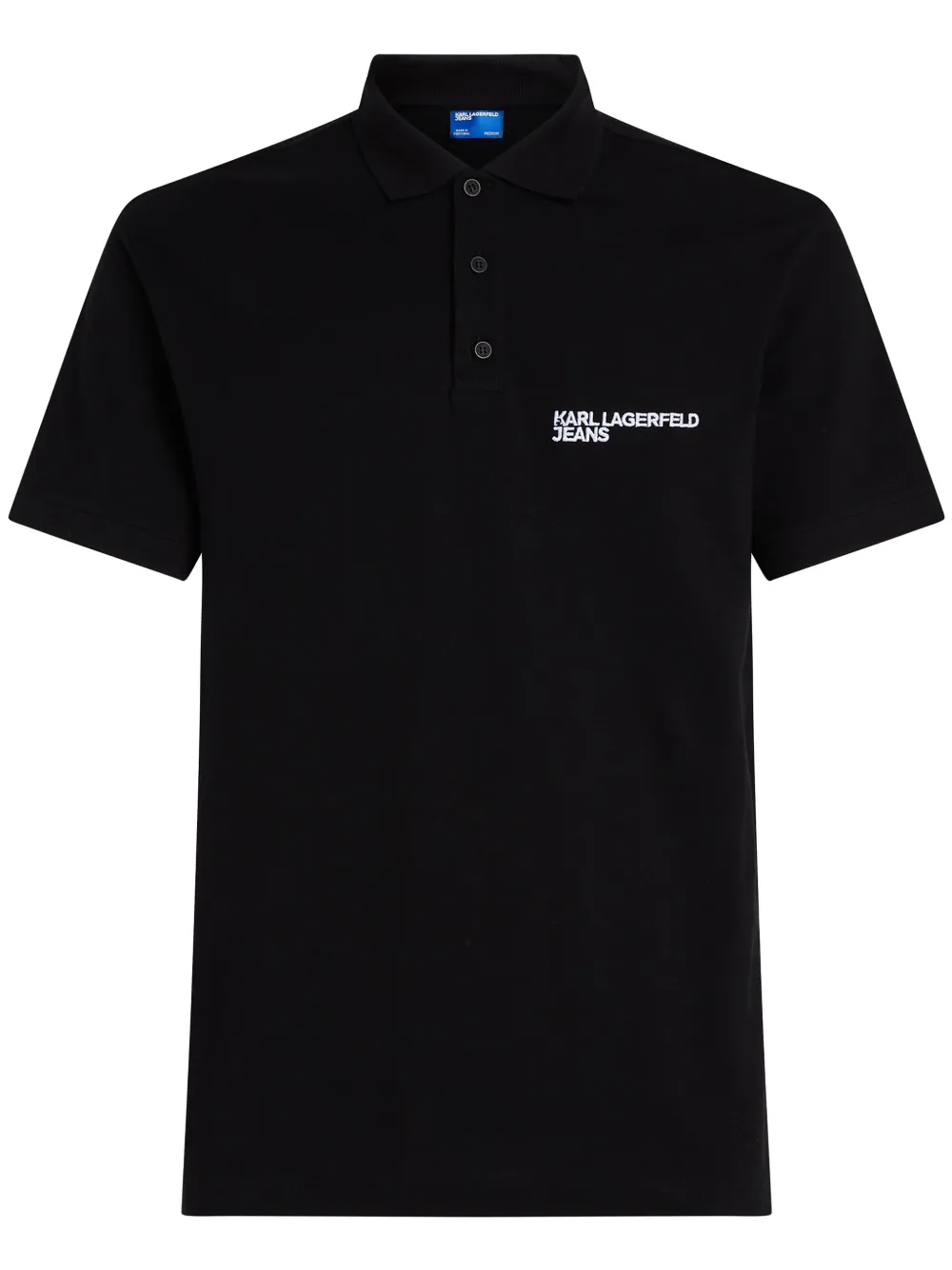 Рубашка поло с вышитым логотипом Karl Lagerfeld Jeans, черный 
Рубашка поло с вышитым логотипом Karl Lagerfeld Jeans, черный
