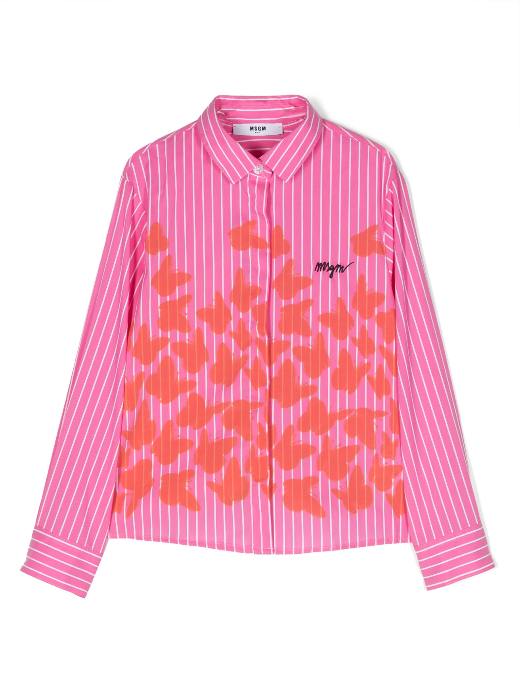 Полосатая рубашка с принтом Msgm Kids, розовый
Полосатая рубашка с принтом Msgm Kids, розовый