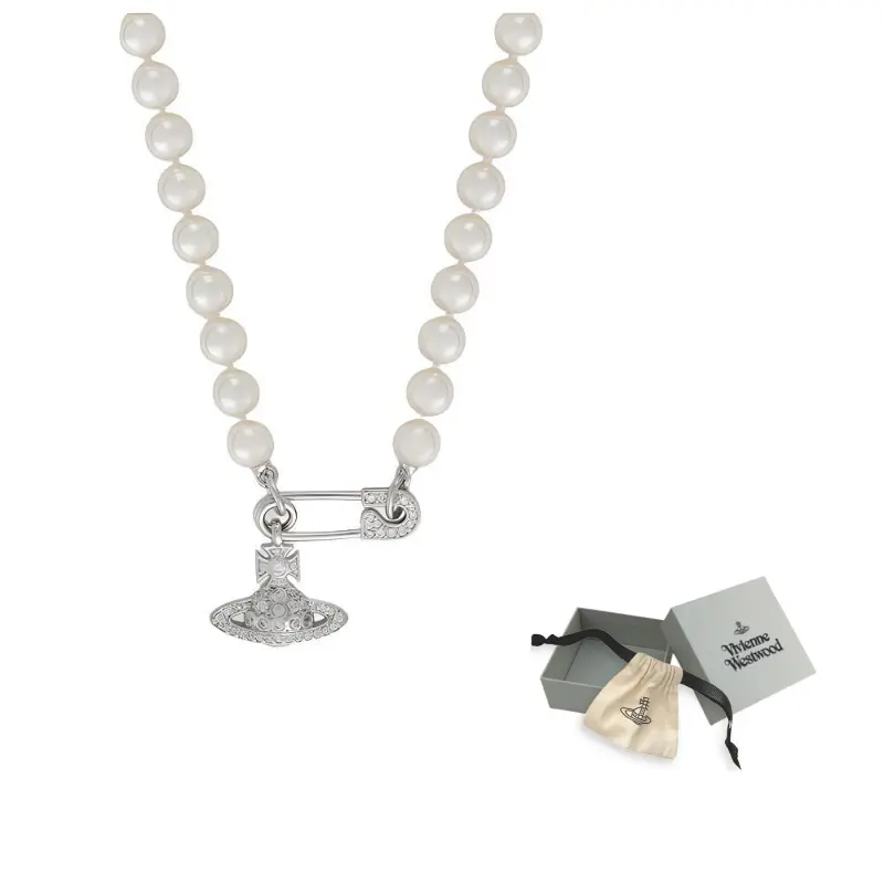 Vivienne Westwood Латунное стеклянное ожерелье женское серебро
Vivienne Westwood Латунное стеклянное ожерелье женское серебро