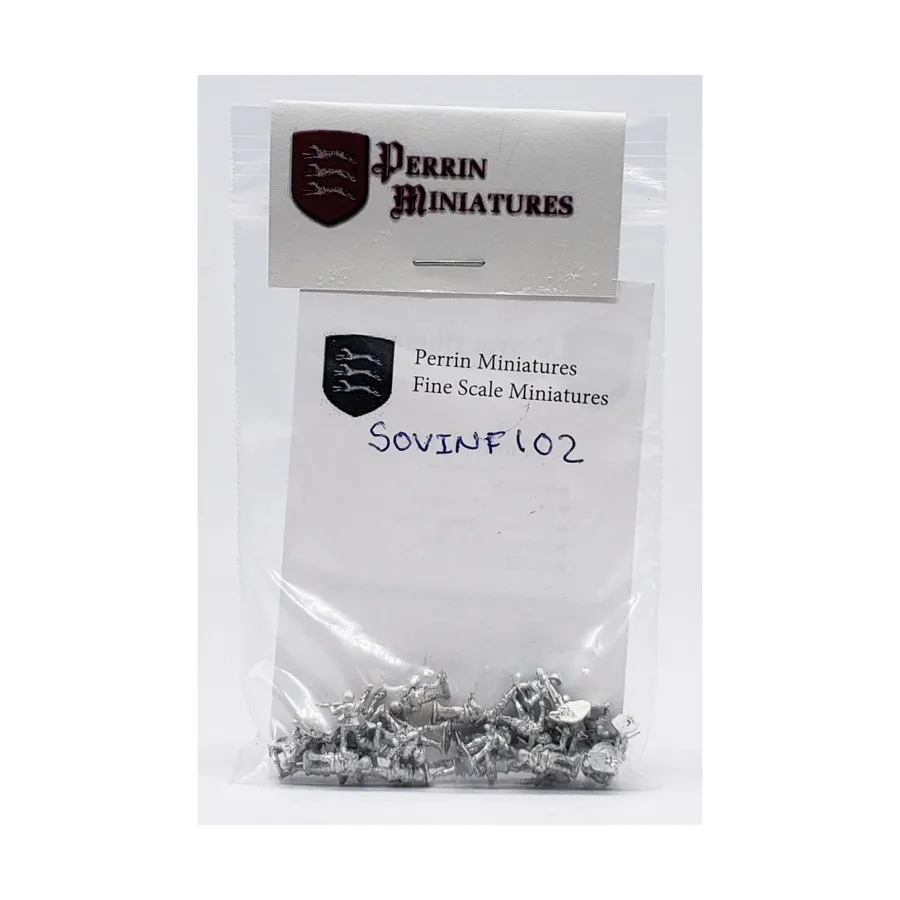 Советская пехота с винтовкой, WWII Miniatures - USSR (10mm) (Perrin Miniatures)
Советская пехота с винтовкой, WWII Miniatures - USSR (10mm) (Perrin Miniatures)