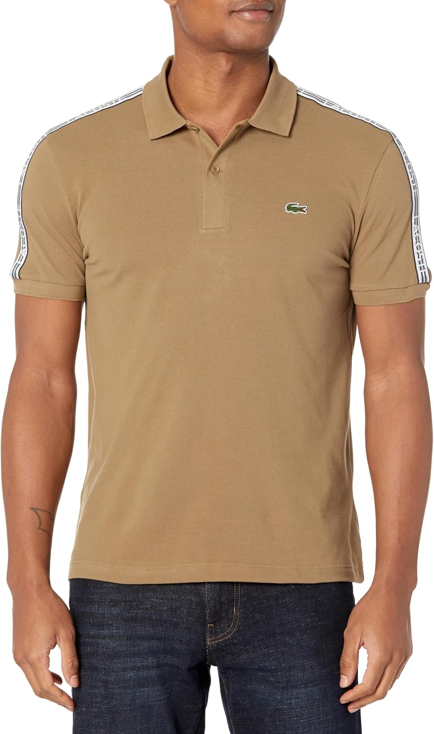 Lacoste мужская поло с логотипом и полосками из пике, Cookie
Lacoste мужская поло с логотипом и полосками из пике, Cookie