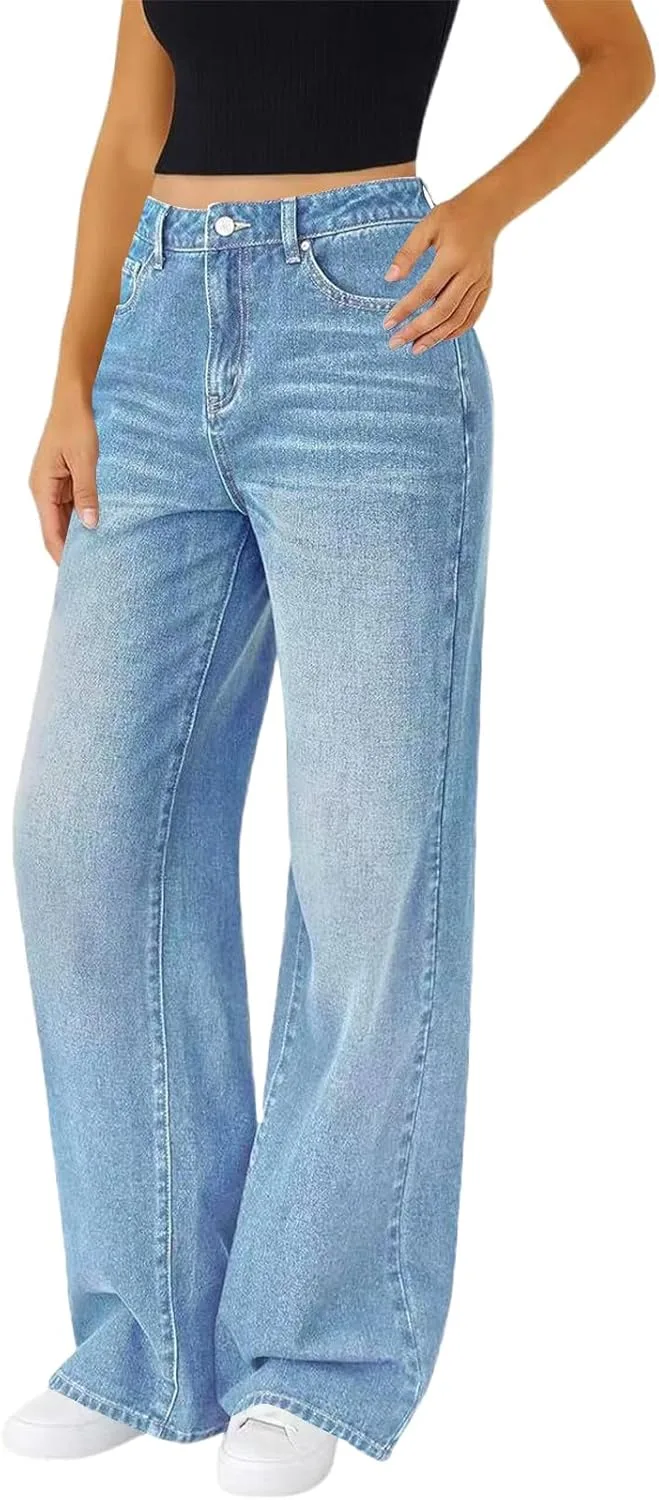 Xiaojmake женские джинсы wide leg с потертостями, high waisted, эластичные
Xiaojmake женские джинсы wide leg с потертостями, high waisted, эластичные