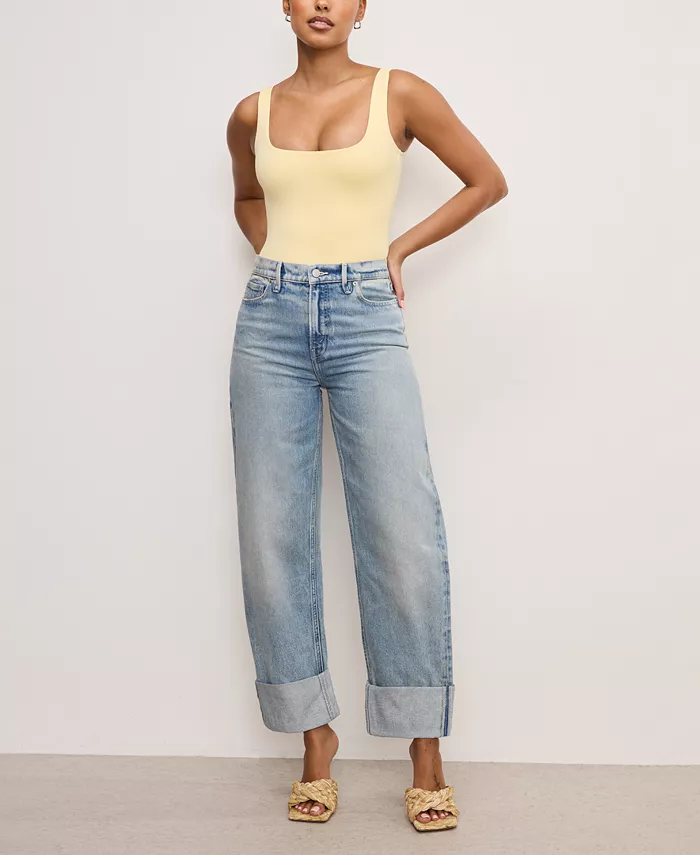 Женские джинсы Good Standard свободного кроя с эффектом бочки Good American, синий
Женские джинсы Good Standard свободного кроя с эффектом бочки Good American, синий