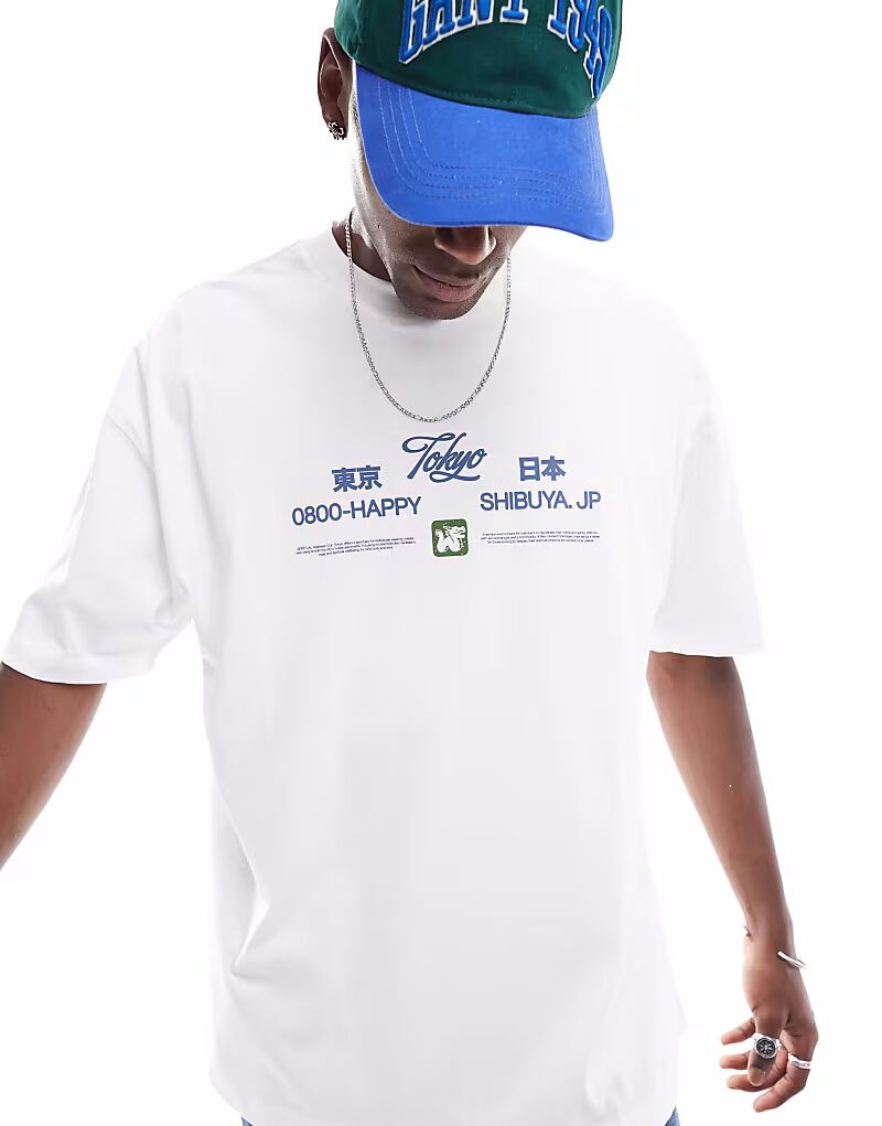 Футболка ASOS DESIGN свободного кроя с сувенирной графикой белого цвета
Футболка ASOS DESIGN свободного кроя с сувенирной графикой белого цвета