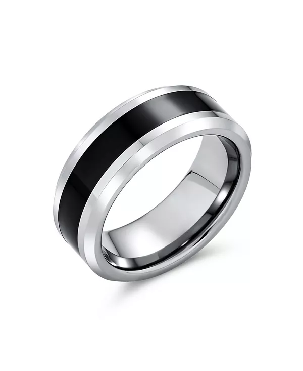 Простое двухцветное парное кольцо из титана с черным центром, серебристый оттенок, скошенный край, 8 мм Bling Jewelry, silver
Простое двухцветное парное кольцо из титана с черным центром, серебристый оттенок, скошенный край, 8 мм Bling Jewelry, silver