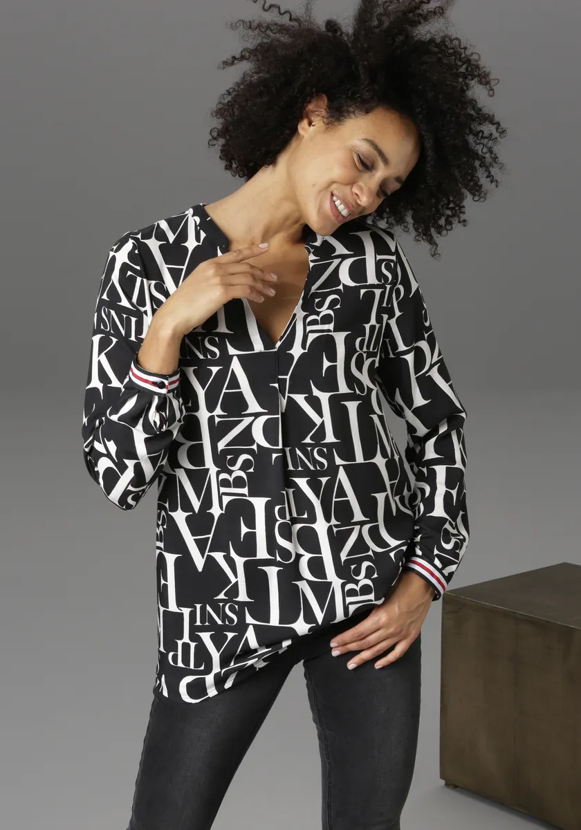 Блуза-слип Aniston CASUAL с буквенным принтом, красный
Блуза-слип Aniston CASUAL с буквенным принтом, красный