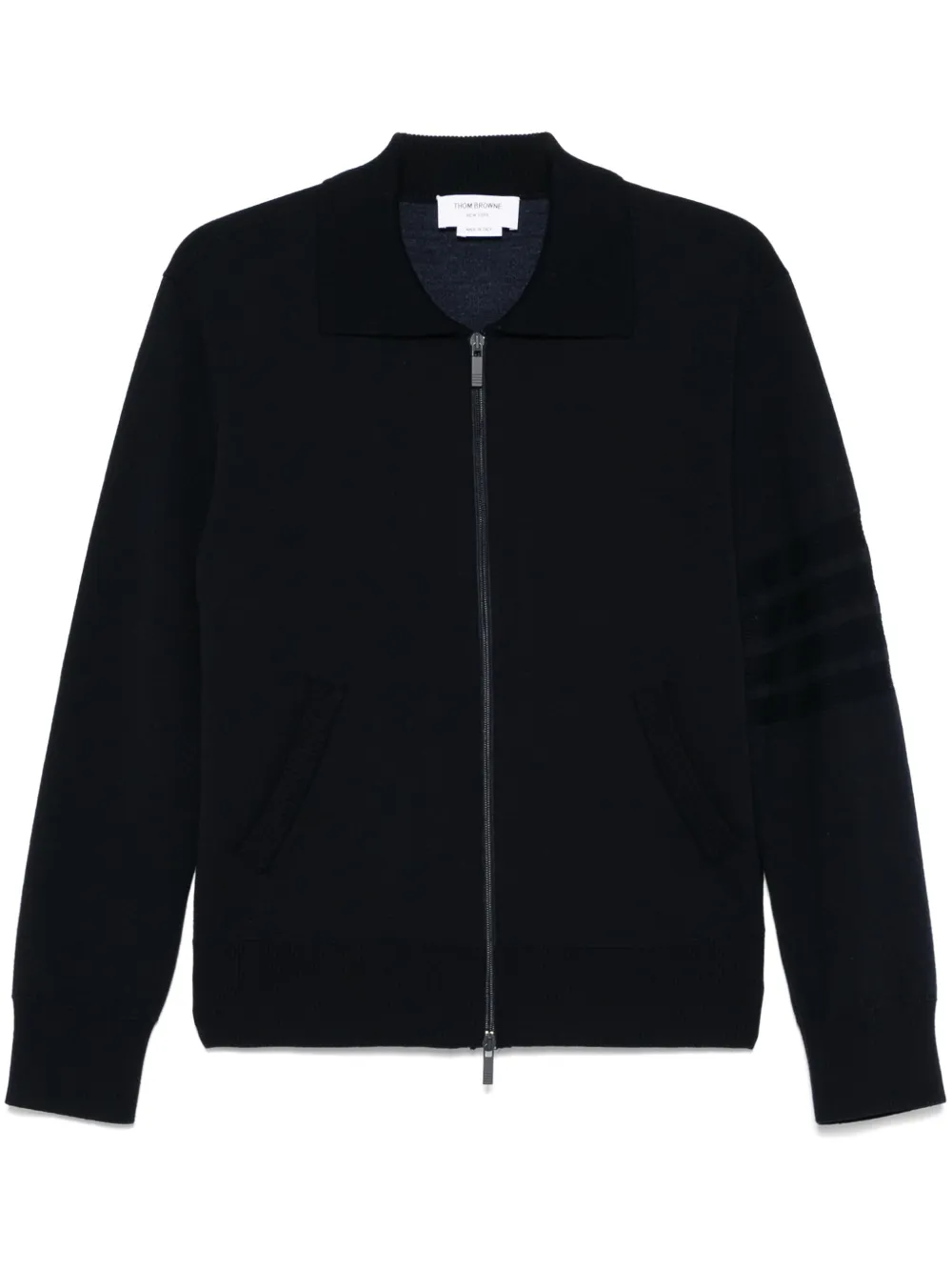 Кардиган на молнии с полосками 4-Bar THOM BROWNE, синий
Кардиган на молнии с полосками 4-Bar THOM BROWNE, синий