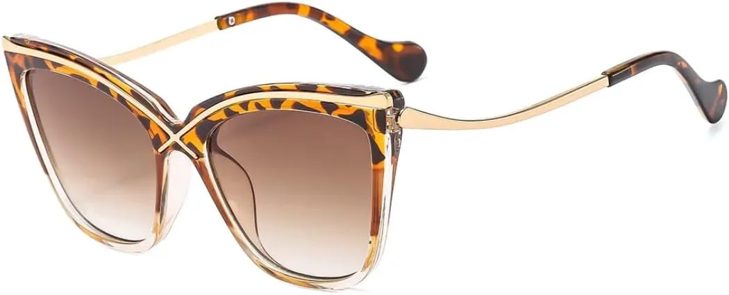 Женские солнцезащитные очки «кошачий глаз» в винтажном стиле с градиентным переходом цвета, роскошная оправа, защита от УФ-излучения UV400 HHZZYVY, Leopard Tea
Женские солнцезащитные очки «кошачий глаз» в винтажном стиле с градиентным переходом цвета, роскошная оправа, защита от УФ-излучения UV400 HHZZYVY, Leopard Tea