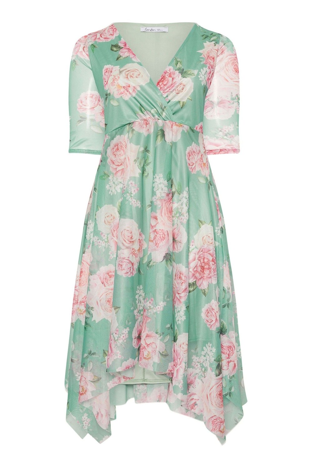 Платье с сетчатым подолом и цветочным принтом Yours Curve, зеленый
Платье с сетчатым подолом и цветочным принтом Yours Curve, зеленый