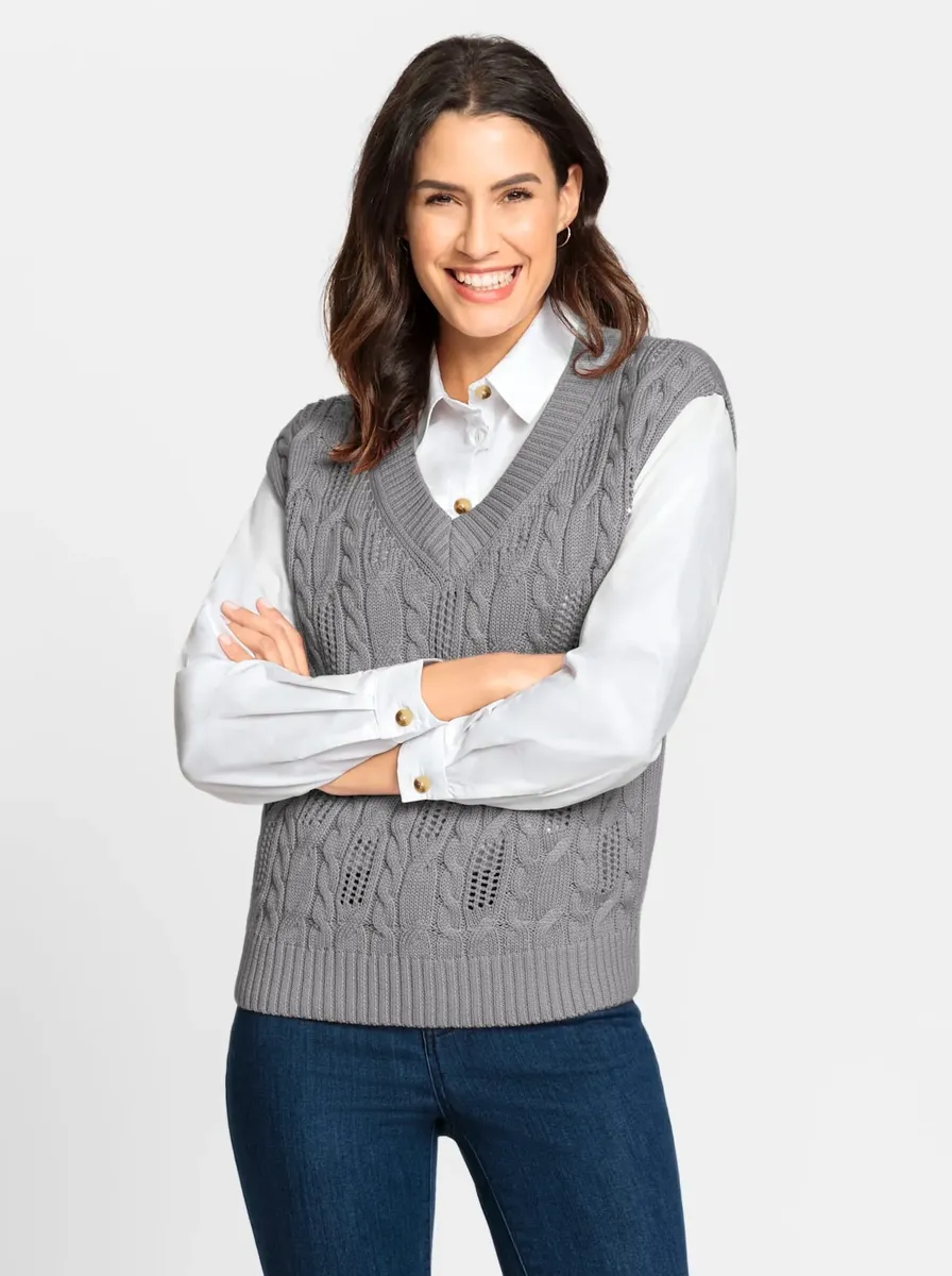 Вдохновение свитер-жилет "свитер-жилет" Inspirationen, серый
Вдохновение свитер-жилет "свитер-жилет" Inspirationen, серый