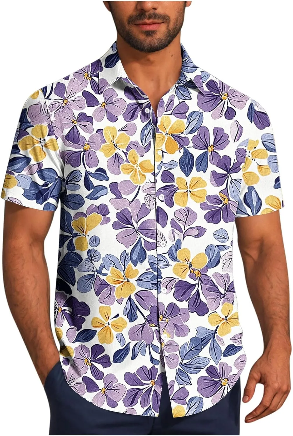 Гавайская рубашка на пуговицах 2025 для мужчин с коротким рукавом и тропическим принтом Xiaojmake
Гавайская рубашка на пуговицах 2025 для мужчин с коротким рукавом и тропическим принтом Xiaojmake