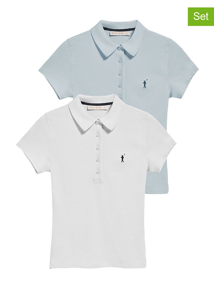 Polo Club Комплект из 2 рубашек-поло белого/светло-голубого цвета
Polo Club Комплект из 2 рубашек-поло белого/светло-голубого цвета
