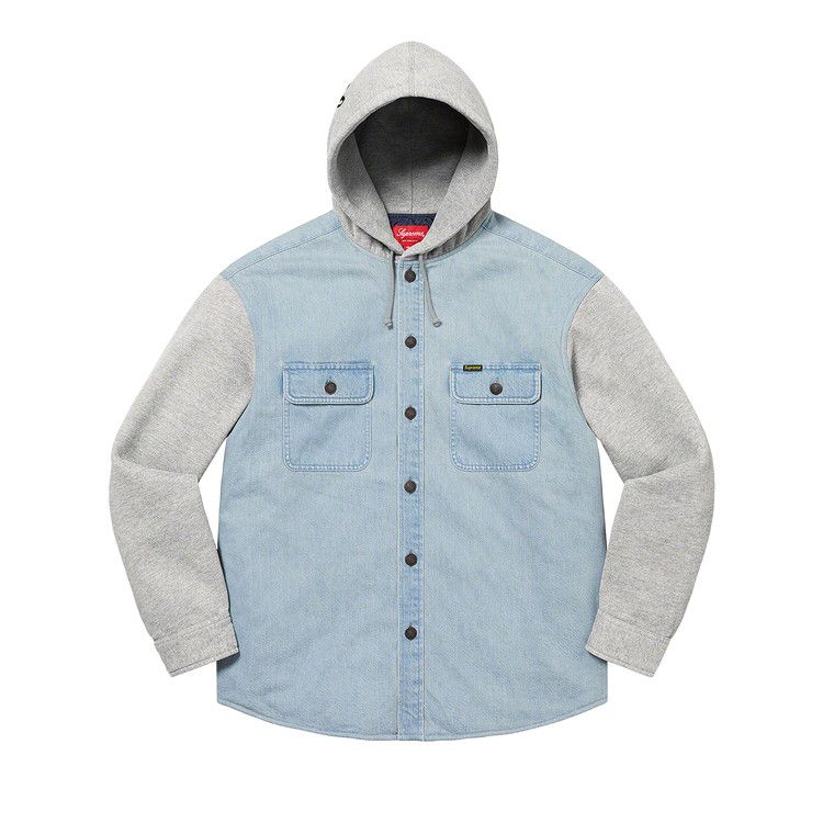 Рубашка Supreme Fleece Hooded Denim Shirt 'Blue'
Рубашка Supreme Fleece Hooded Denim Shirt 'Blue'