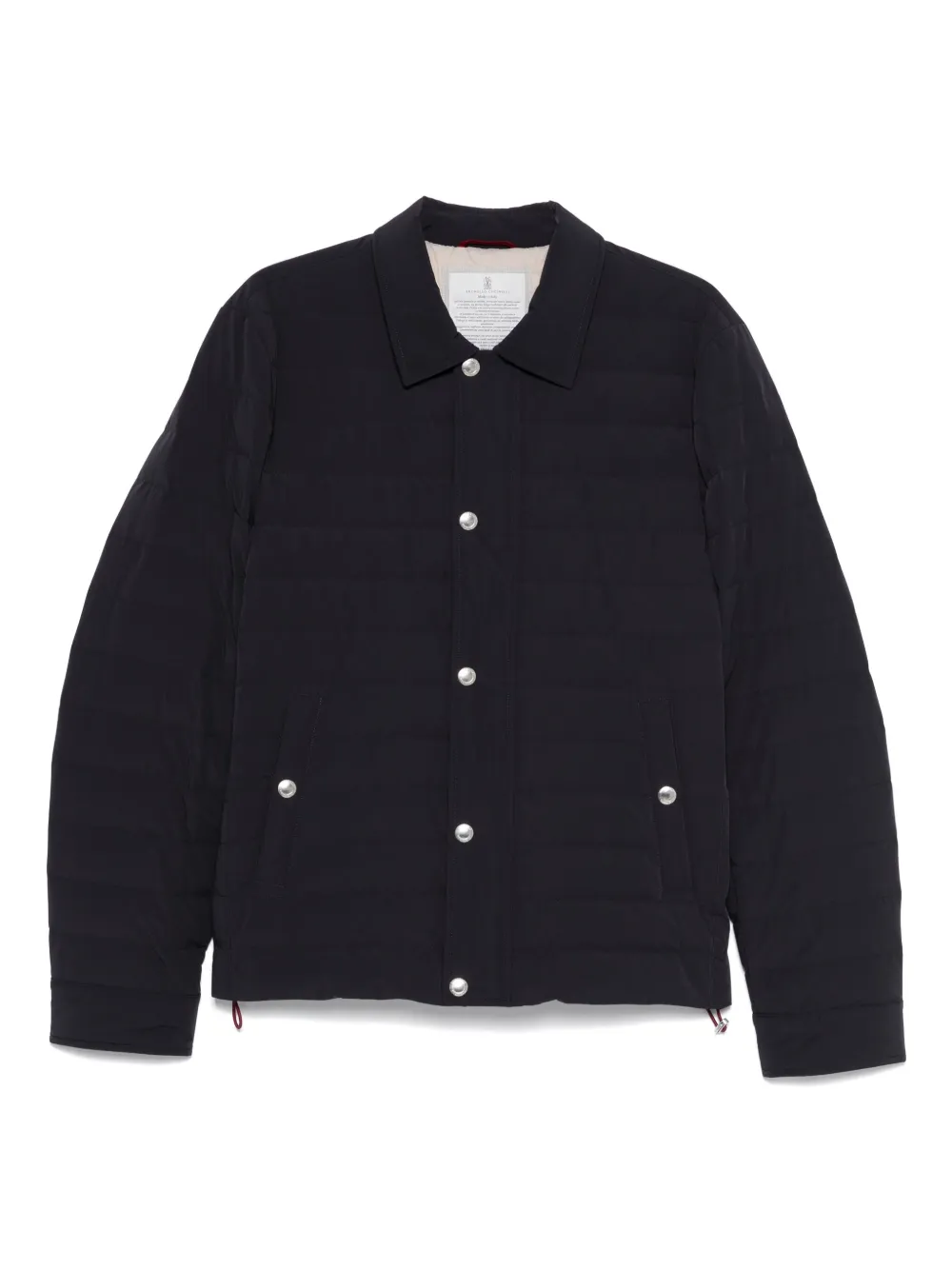 Стеганая куртка на кнопках Brunello Cucinelli, синий 
Стеганая куртка на кнопках Brunello Cucinelli, синий