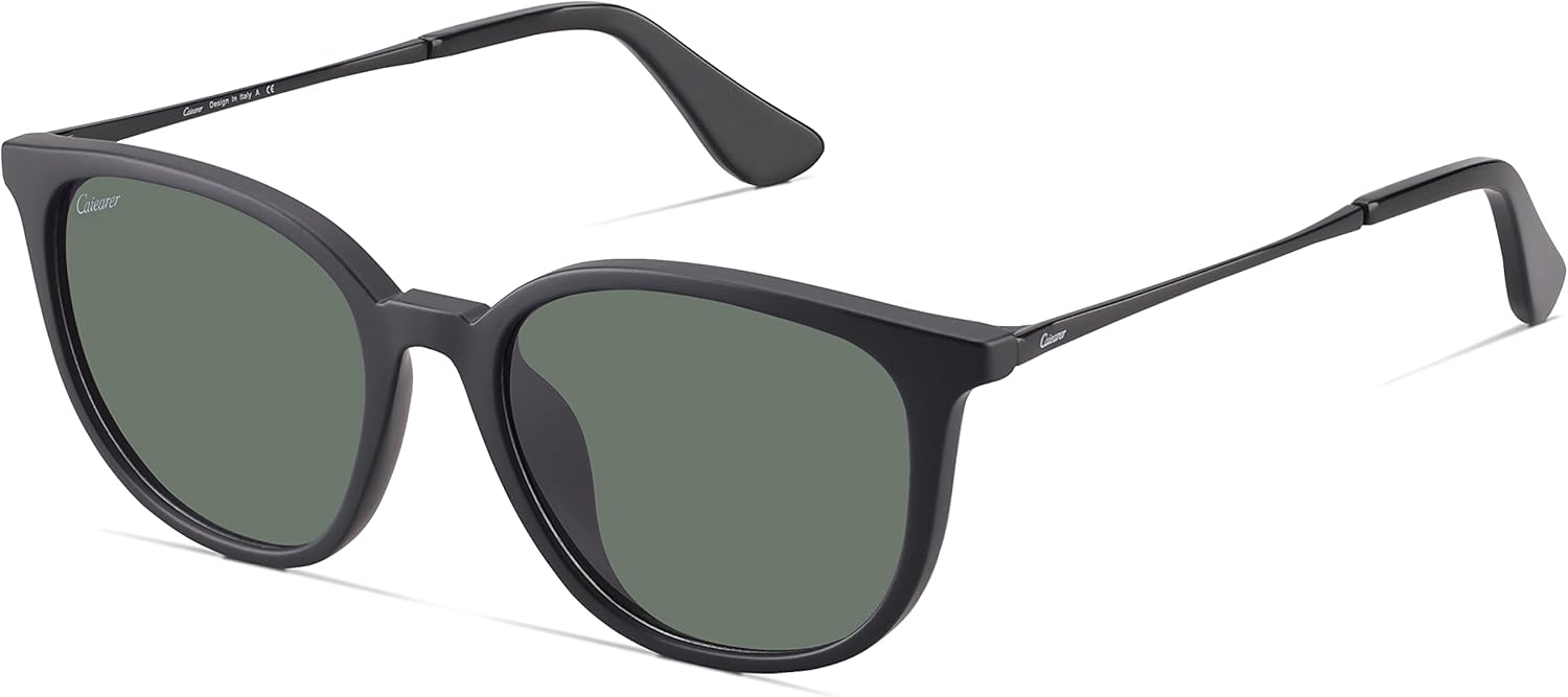 Поляризованные классические круглые солнцезащитные очки с оправой TR90 и пластиковыми линзами для мужчин и женщин, 100% защита от УФ-излучения UV400 Caiearer, Green Lenses/Black Frame
Поляризованные классические круглые солнцезащитные очки с оправой TR90 и пластиковыми линзами для мужчин и женщин, 100% защита от УФ-излучения UV400 Caiearer, Green Lenses/Black Frame