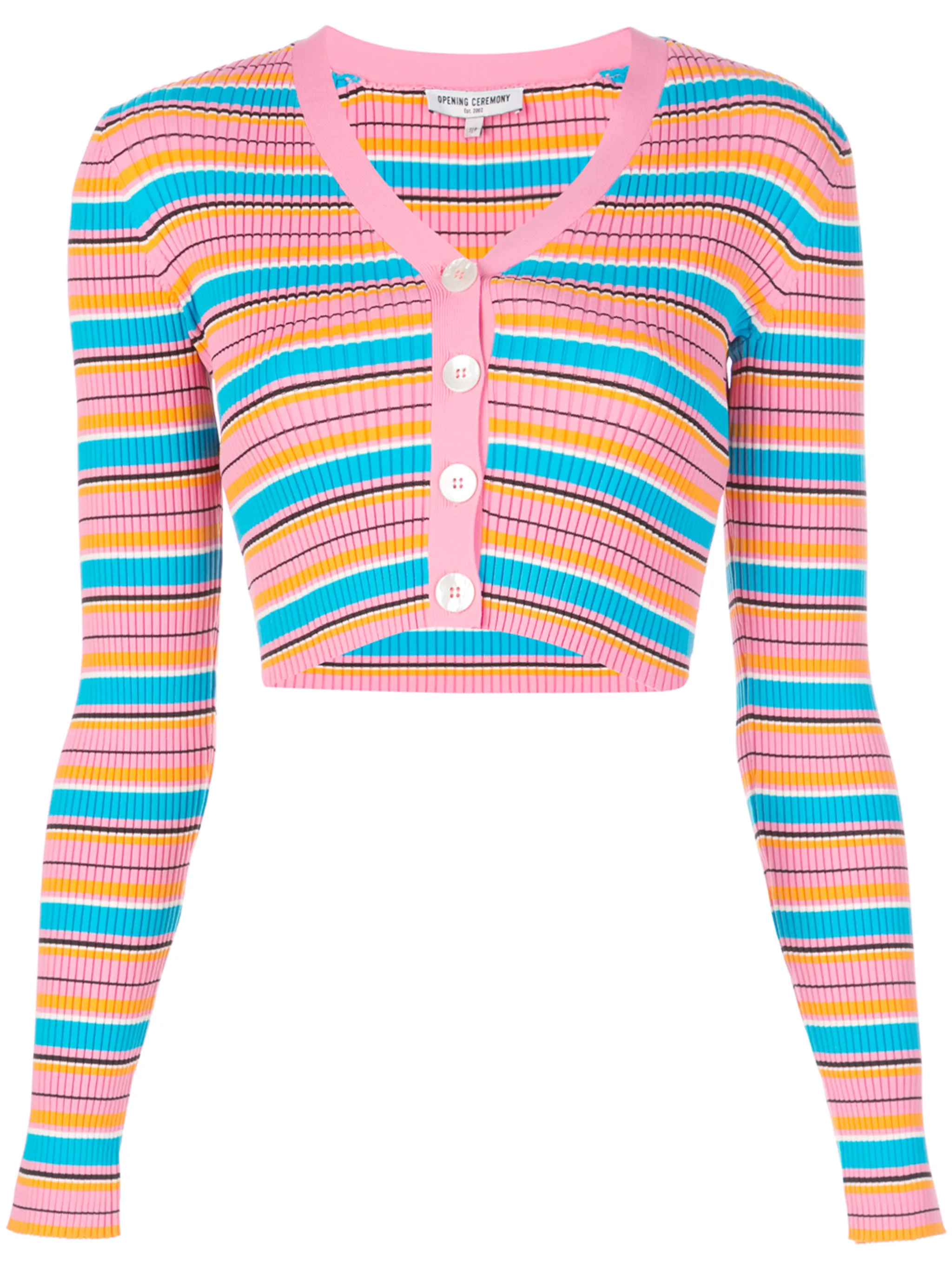 Полосатый кардиган в рубчик Opening Ceremony, розовый
Полосатый кардиган в рубчик Opening Ceremony, розовый