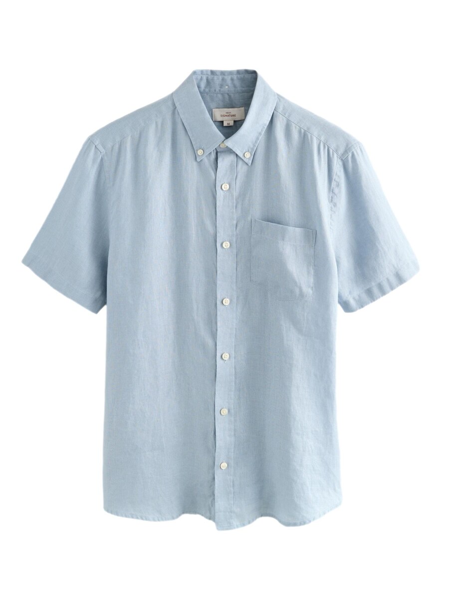 Рубашка на пуговицах классического кроя Next, светло-синий
Рубашка на пуговицах классического кроя Next, светло-синий