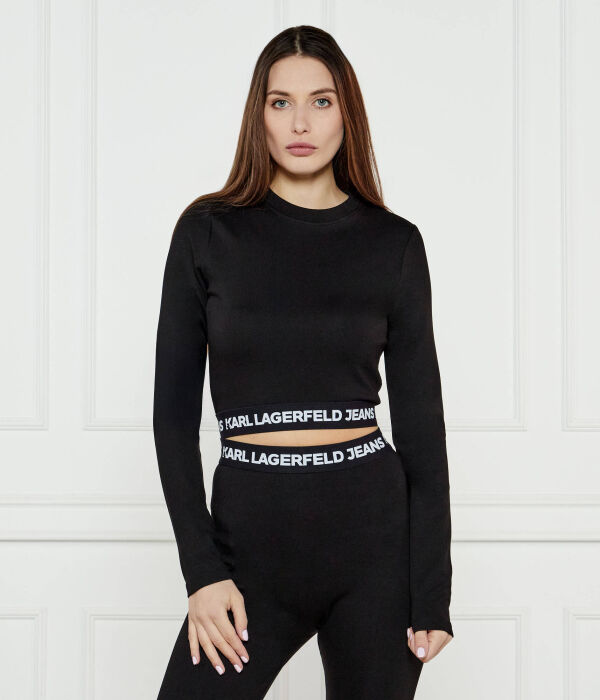 Лонгслив женский Karl Lagerfeld Jeans укороченный спортивный, черный
Лонгслив женский Karl Lagerfeld Jeans укороченный спортивный, черный